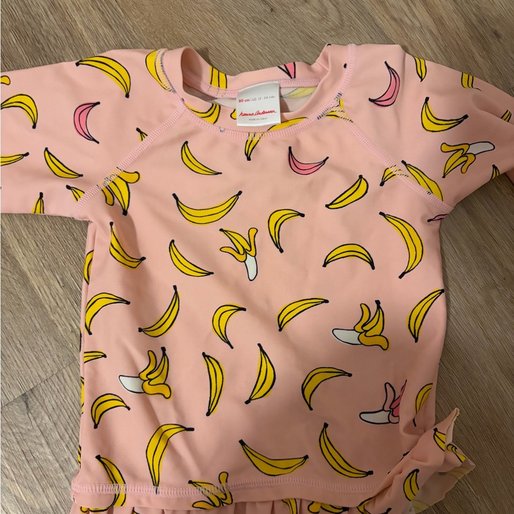 Hanna Andersson Pink Top with Banana Design
